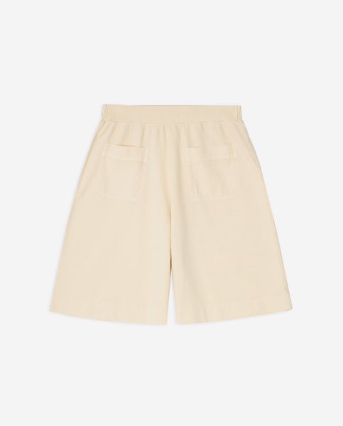 Yerse Organic Cotton Shorts, Cream - Flax In Bloom