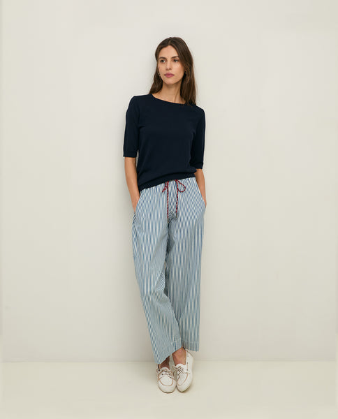Yerse Cotton Trousers, Stripes