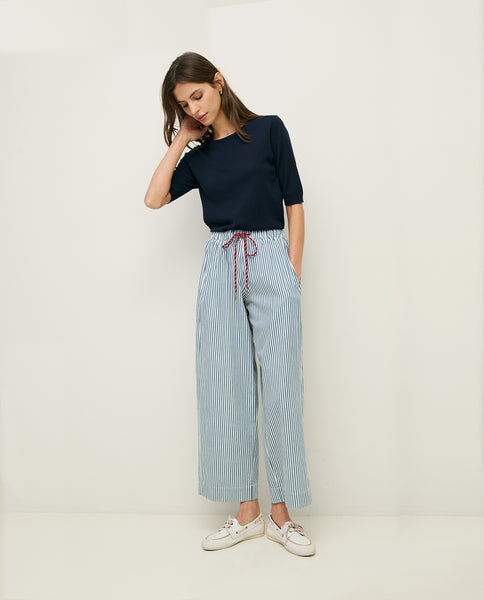 Yerse Cotton Trousers, Stripes
