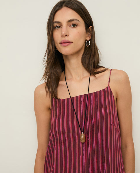 Yerse Spagetti Strap Dress, Raspberry Stripe
