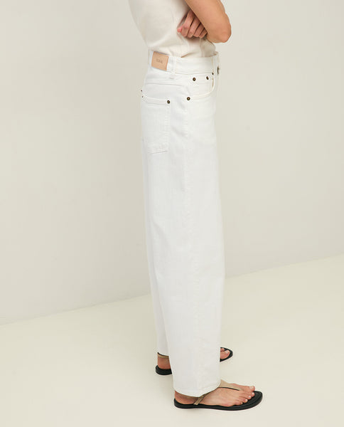 Yerse Cotton Denim Jeans, White