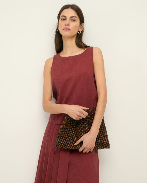 Yerse Sleeveless Top, Terracotta - Flax In Bloom