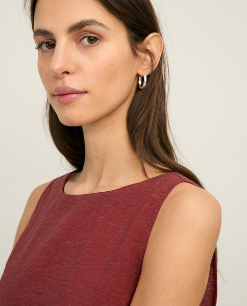 Yerse Sleeveless Top, Terracotta - Flax In Bloom