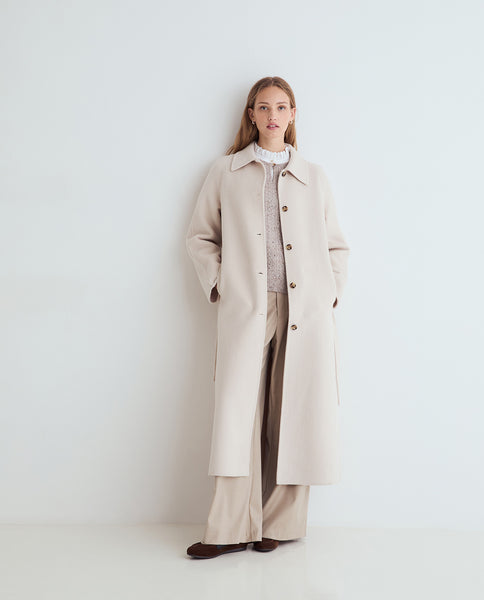 Yerse Wool Blend Cable Knit, Natural