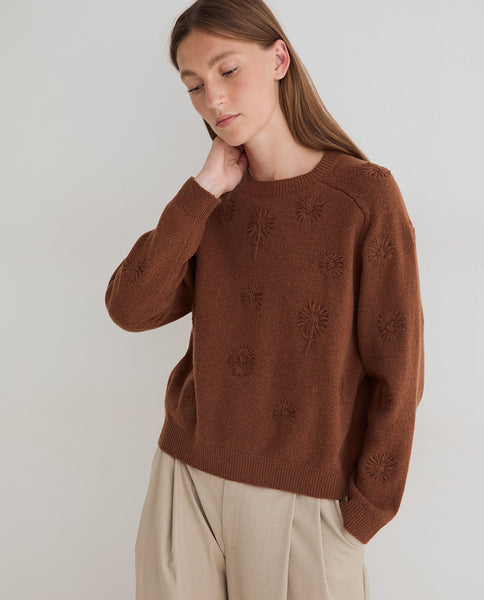 Yerse Stitched Knit, Hot Honey