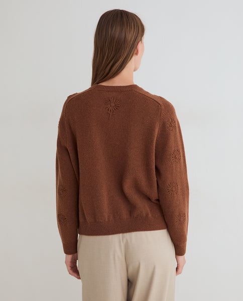 Yerse Stitched Knit, Hot Honey