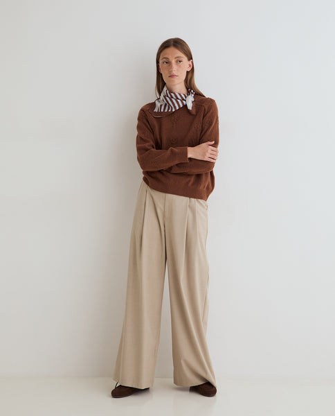 Yerse Stitched Knit, Hot Honey
