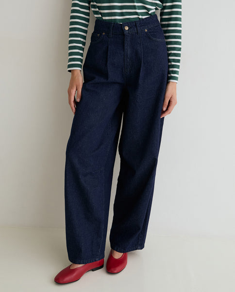 Yerse Barrel Jeans, Indigo Denim
