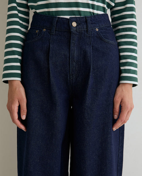 Yerse Barrel Jeans, Indigo Denim