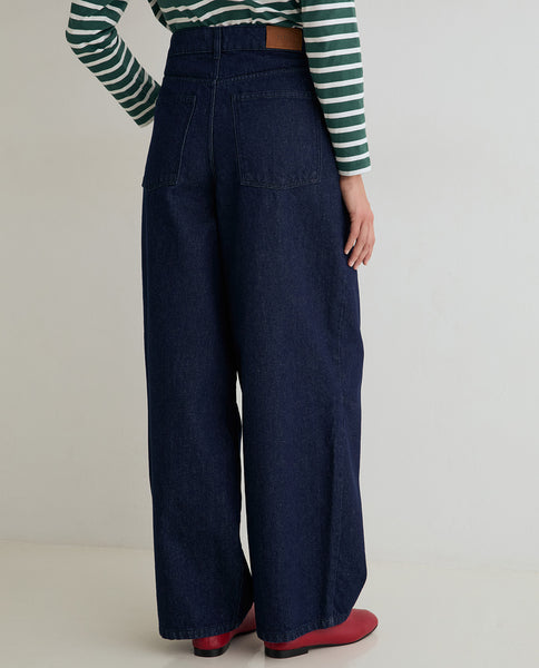Yerse Barrel Jeans, Indigo Denim