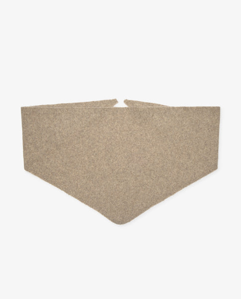Yerse Wool Blend Triangle Scarf, Sand