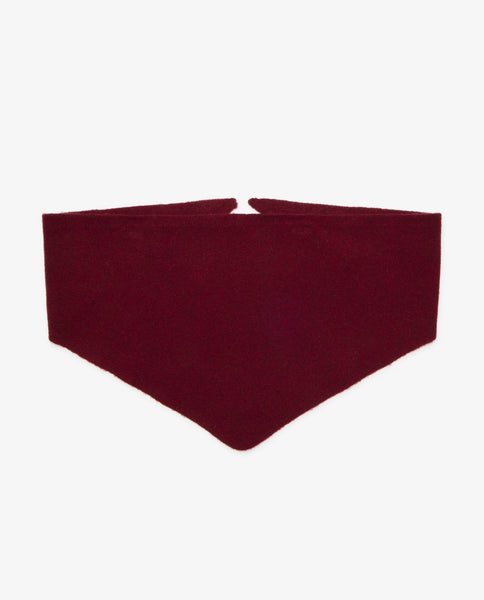 Yerse Wool Blend Triangle Scarf, Burgundy
