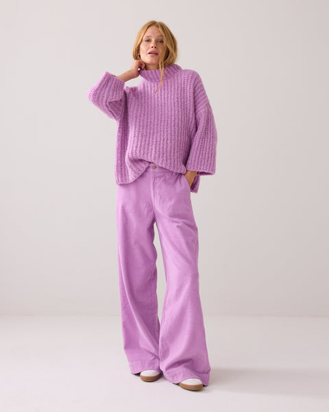 Summum Fluid Stretch Corduroy Trouser, Violet