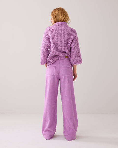 Summum Fluid Stretch Corduroy Trouser, Violet