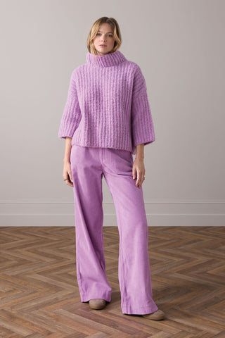 Summum Fluid Stretch Corduroy Trouser, Violet