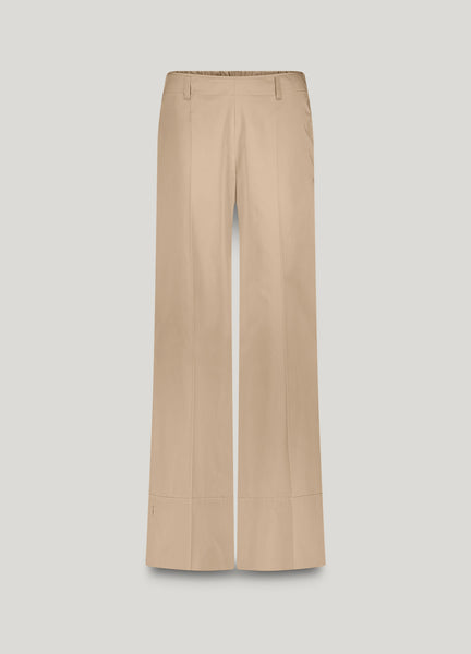 SUMMUM Cotton Stretch Trousers, Sesame