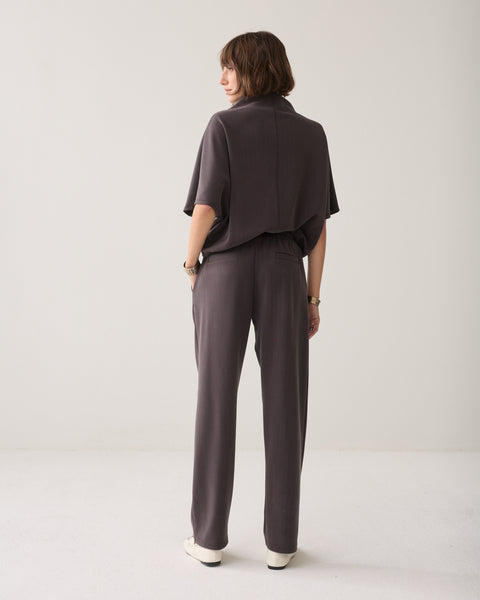 Summum Scuba Trouser, Dark Chocolate Pin Stripe