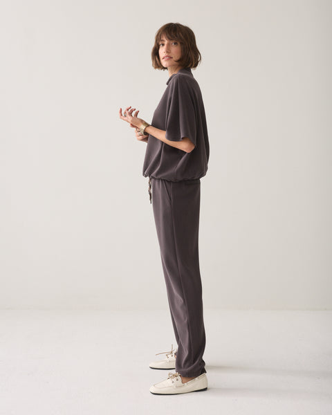 Summum Scuba Trouser, Dark Chocolate Pin Stripe