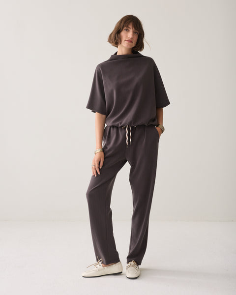Summum Scuba Trouser, Dark Chocolate Pin Stripe