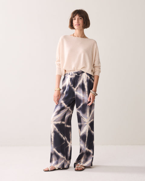 SUMMUM Tie Dye Trousers, Blue Noir