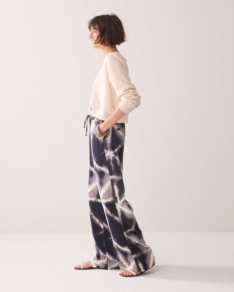 SUMMUM Tie Dye Trousers, Blue Noir