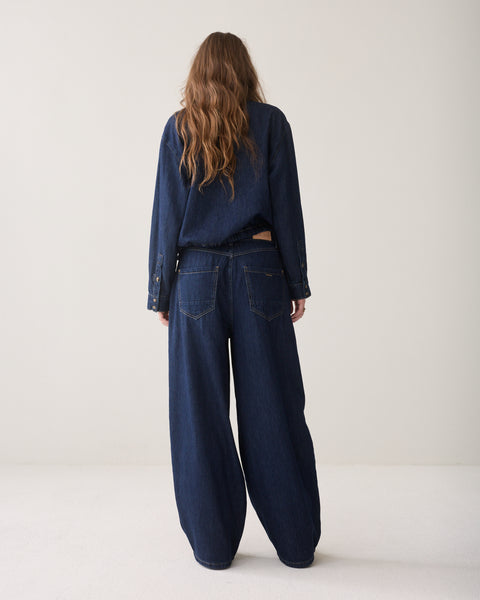 SUMMUM Barrel Jeans, Night Blue Denim