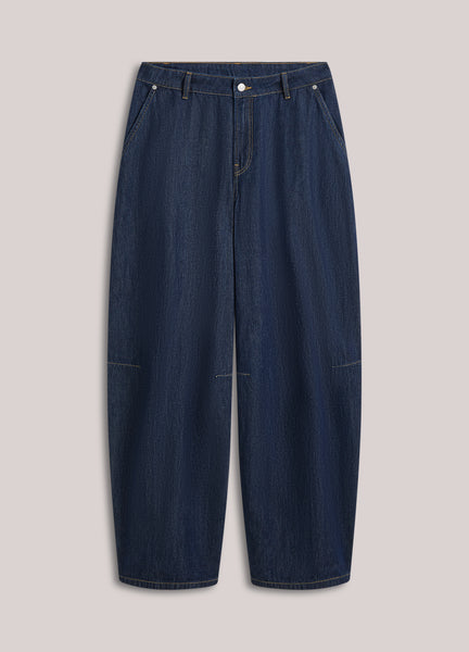 SUMMUM Barrel Jeans, Night Blue Denim
