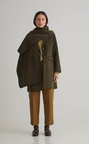 Yerse Wool Coat, Khaki
