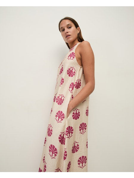 Yerse Greta Halter Dress, Raspberry