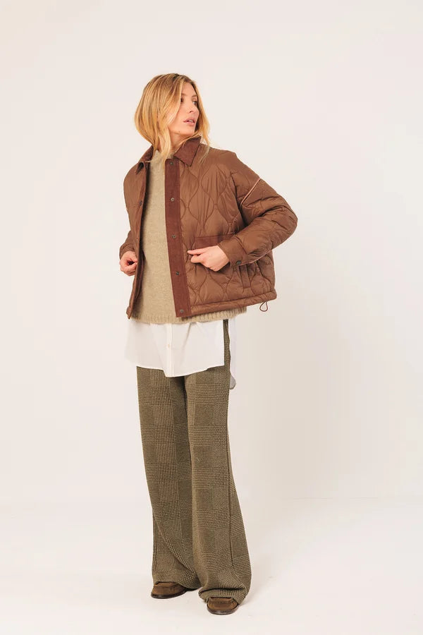Indi and Cold Quilted Jacket, Cinnamon