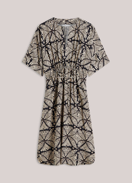 SUMMUM Ethnic Print Dress, Black