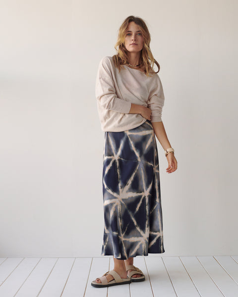 SUMMUM Tie Dye Dress, Blue Noir