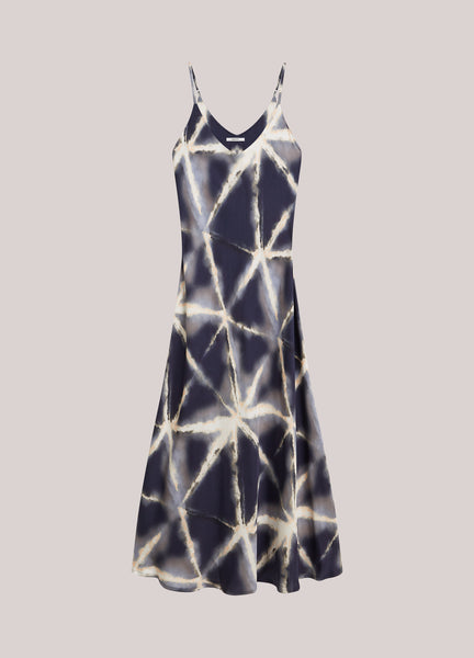 SUMMUM Tie Dye Dress, Blue Noir