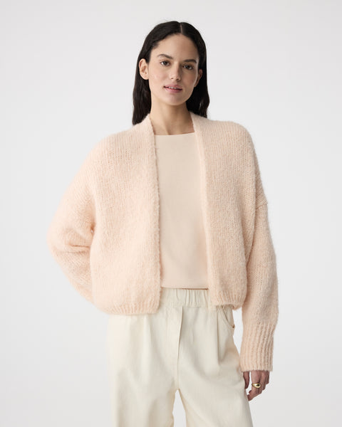 Knit-Ted Becky Cardigan, Soft Rose - Flax In Bloom