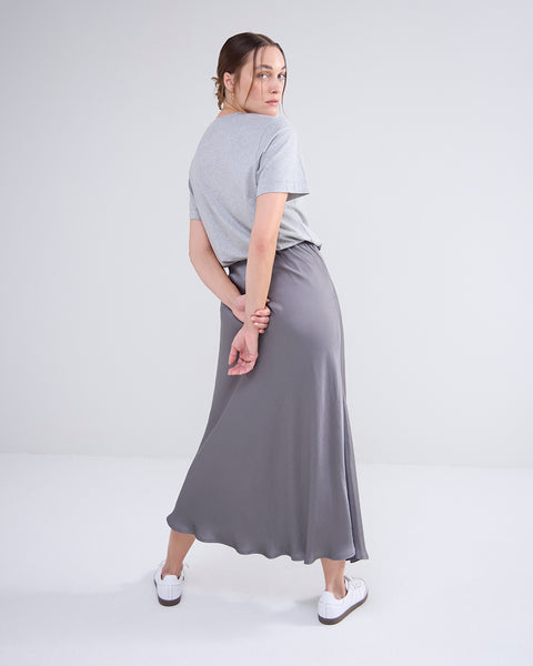 Summum Silky Touch Skirt in Cloud Grey