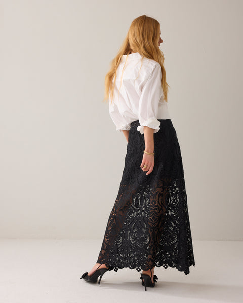 SUMMUM Lace Skirt, Black