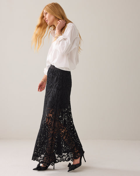 SUMMUM Lace Skirt, Black