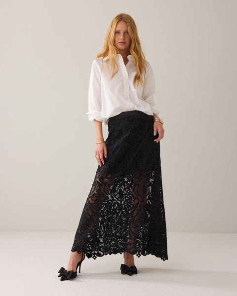 SUMMUM Lace Skirt, Black