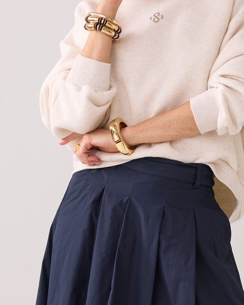 SUMMUM Skirt Taft Light, Midnight Blue