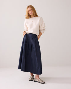 SUMMUM Skirt Taft Light, Midnight Blue