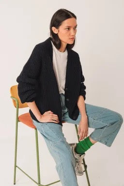 Indi and Cold V-neck Cardie, Navy