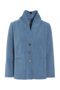 Henriette Steffensen Short Buttoned Cardigan, Blue