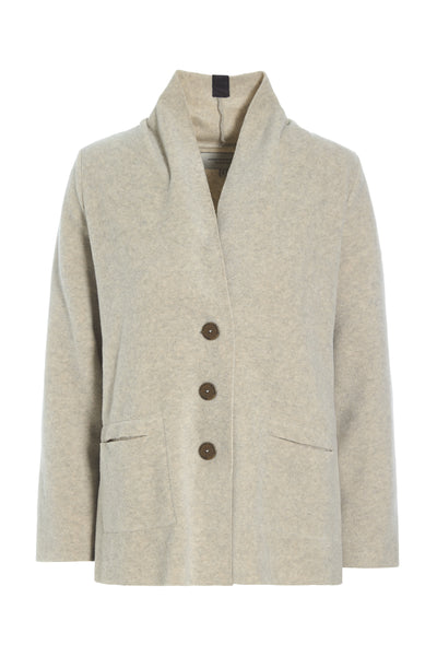 Henriette Steffensen Short Buttoned Cardigan, Sand