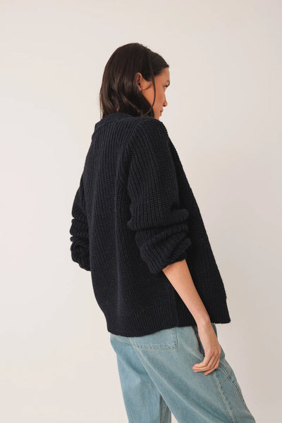Indi and Cold V-neck Cardie, Navy