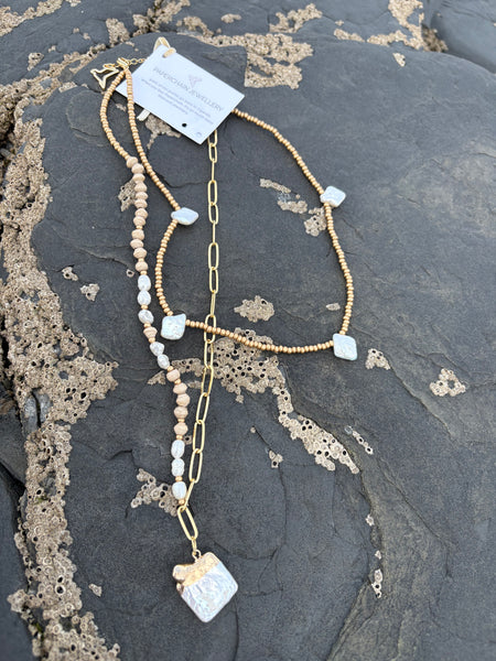 Paperchain Praise necklace, Cement