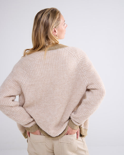 Summum Alpaca Blend Cardigan, Ivory