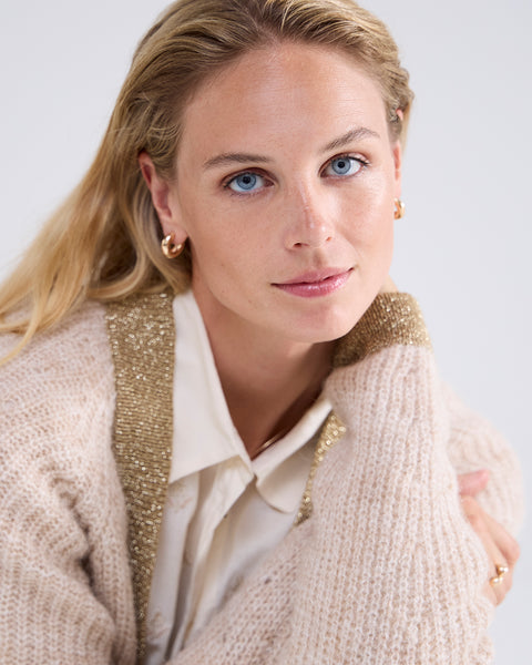 Summum Alpaca Blend Cardigan, Ivory