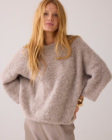 Summum Soft Boucle Knit, Truffle