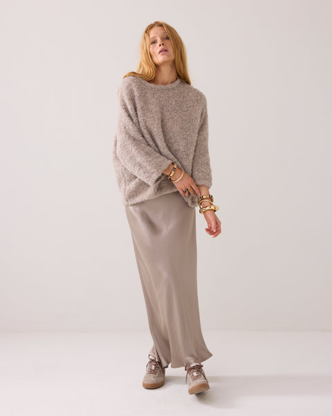 Summum Soft Boucle Knit, Truffle