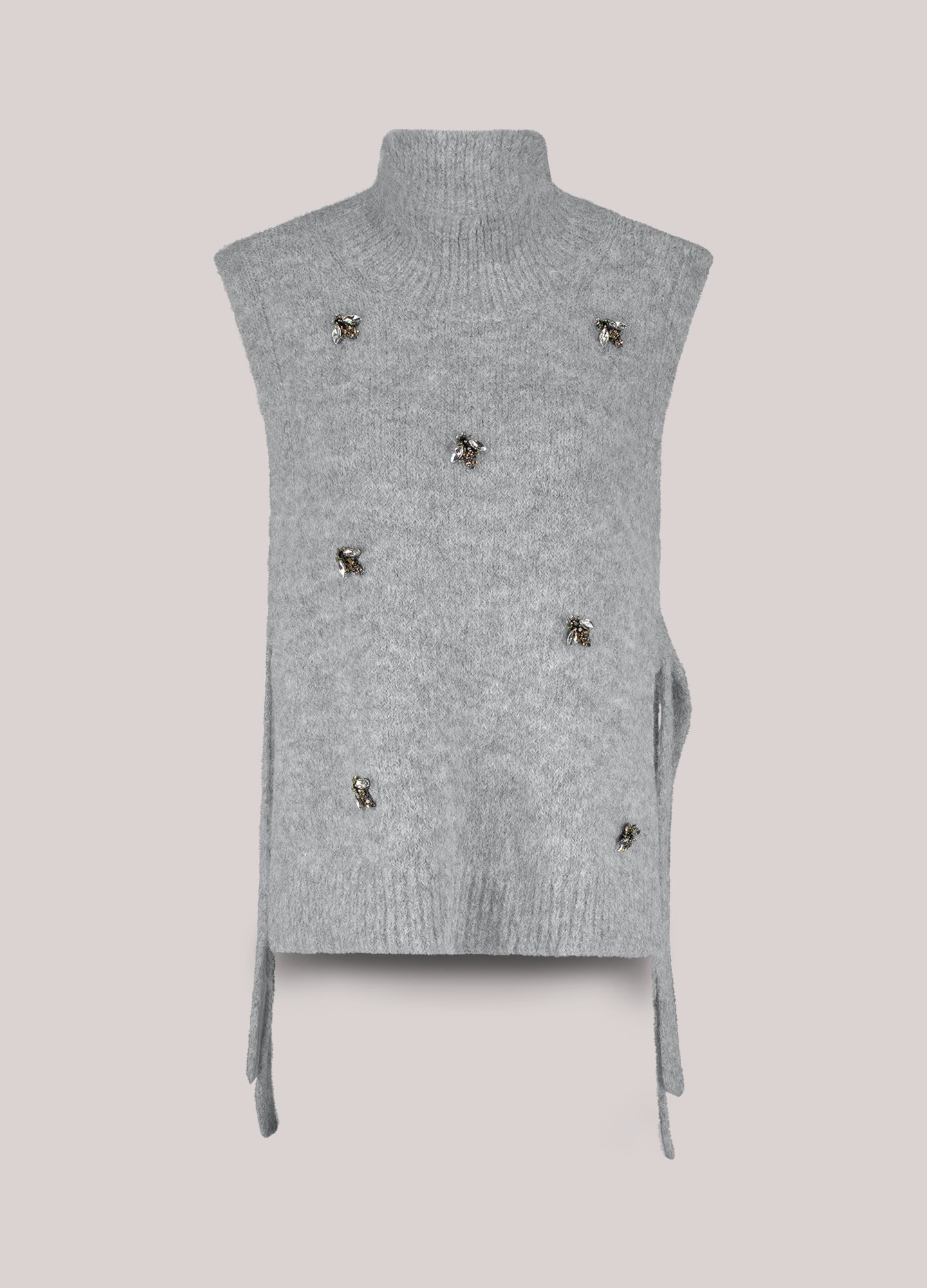 SUMMUM Spencer Embellished Knit, Mist Grey